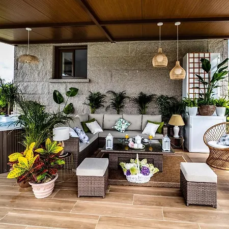 Casa Victoria Garden Con Jacuzzi Y Piscina Caldas De Reis